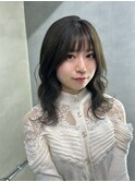 オリーブベージュ/髪質改善【西田辺店・阿倍野】