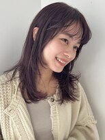 ディッセンバー 神宮前(December) モカブラウン/ワイドバング/顔まわりレイヤー/