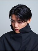 韓国マッシュスペインカールスパイーキーショートブルーブラック
