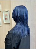 クラゲヘアー/ウルフカット/姫カットレイヤー/ブルーカラー