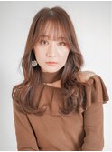 顔まわりレイヤー/上品/大人可愛い/ウェーブヘア