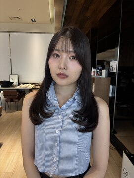 アフロート ギンザ(AFLOAT GINZA) 顔周りカット×レイヤーロング×透明感カラー×顔まわりレイヤー