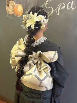 サバ ヘアー スペース(SABA hair space)の写真/【成人式のお得なセットプランあります】大切な日を彩る着付けはSABAにお任せ♪