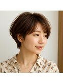 ミセス柔らかショートボブ 20代 30代 40代 50代 60代