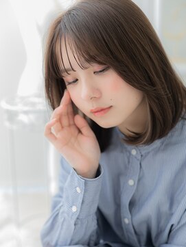 モッズヘア 越谷(mod's hair) 大人ガーリーイヤリングカラー透けバングA1越谷20代30代40代