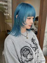 アトリエ ポルト(atelier porto)&nbsp;【 porto神戸 】ターコイズブルー × ウルフレイヤーcut