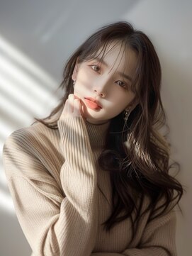 韓国風前髪×ロング