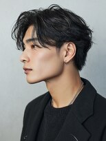 ソウル 福山駅前店(SOUL.)&nbsp;韓国ヘア センターパート 刈り上げ ニュアンスパーマ ビジネス