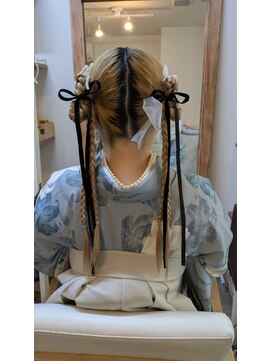 ロカット サロン(Roquat Salon) 三つ編みリボン