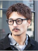 名駅メンズパーマルーズショートアクティブショートツイスパ緩め