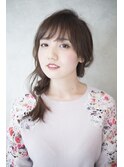 中野【comaアレンジ】ざっくりフェアリー片側ゆる編み込み