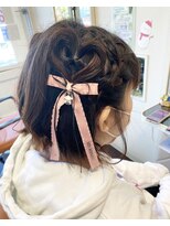 ヘアー スタイリスト(hair STYLIST)&nbsp;編み込み×ハート型アレンジ