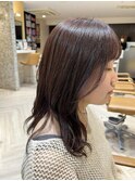 ＼艶カラー／暖色ブラウン×ミディアムヘア
