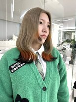 ガガ 心斎橋(GAGA)&nbsp;イメチェン◎ペールベージュ大人ガーリーハッシュカット