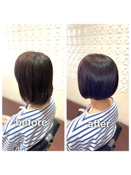 アウラ(aura) カット+ハーバルカラー+艶髪トリートメント