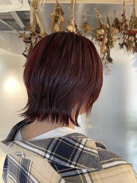 ファスナーグランデ(fustener grande) ショートウルフ×暖色カラー