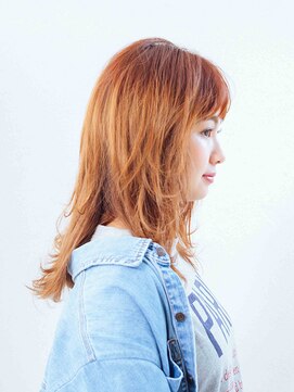 エクファ ヘア リゾート 大津 瀬田店(ex-fa hair resort) 前髪/アンブレラカラー/こなれミディ/イメチェン/ウェーブパーマ