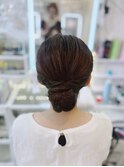 結婚式 二次会 お呼ばれ アップスタイル
