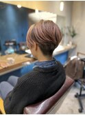 スタイリング簡単、ハンサムショート×バレイヤージュ