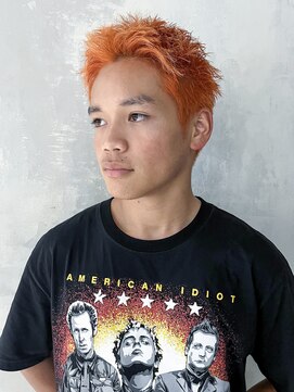 アルバム 渋谷パルコ(ALBUM) スパイキーショート波打ちパーマホワイトブロンド_49655