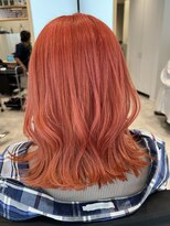 リモ 藤沢(rimo)&nbsp;ケアブリーチダブルカラーのレッドオレンジカラー/リタッチ