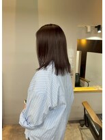 ヌープヘアーアイス(NUUP.hair ici)&nbsp;【透明感】暗めグレージュのまとまりミディスタイル◎