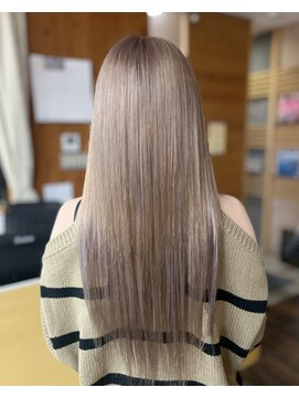 《米子》エクステまで馴染ませる柔らかベージュグレージュ