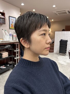 ルックアット(Look at) 【Look at】レイヤーボブ似合わせカット着物ヘアダークアッシュ