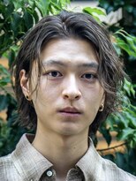 フィフス 大分(fifth) 大分スパイラルパーマメンズカットセンターパートマッシュウルフ