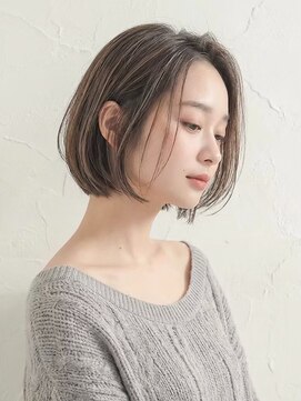 ケイバイミシェリー(kei by misherry) 大人丸みショートボブ/ハンサムショートウルフ/グレージュ