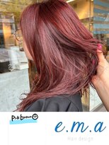 エマヘアデザイン(e.m.a Hair design)&nbsp;ピンクカラー