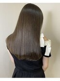 ダブルカラー内巻きロングヘアバタフライカットおくれ毛カット◎