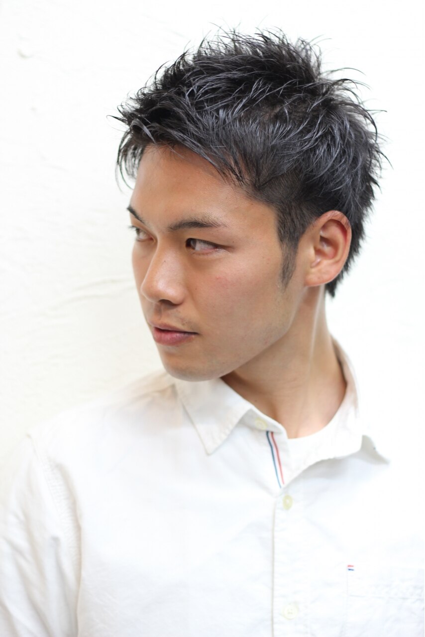 メンズ 爽やかショート 七三 + ツーブロック：L001002429｜ゼロヘアー