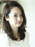 沢尻エリカ風かきあげロブスタイル
