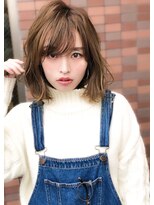 アグ ヘアー ラフェット 上尾店(Agu hair la_fate)&nbsp;小顔かわいいシースルーバングゆるふわミディ