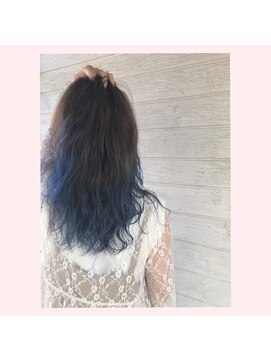 シュ シュ 旭店(chou chou) ｃｈｏｕｃｈｏｕ旭店☆裾カラー☆ネイビーブルー