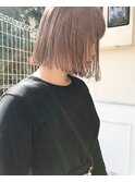 ミルクティーベージュとボブスタイル