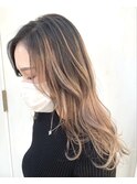 バレイヤージュ×ハイトーン