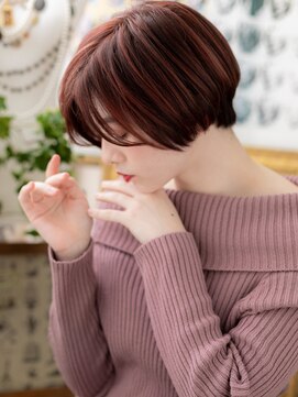 カバーヘア イヴ 戸頭店(COVER HAIR EVE) デザインカラーベビーピンクボブショートc5戸頭20代30代40代