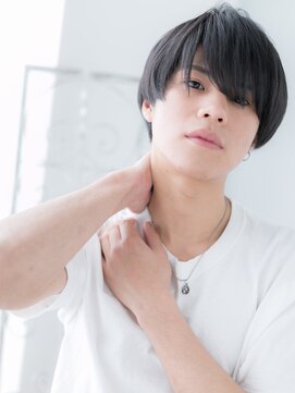 ドクターズ サロン ラブ(Dr's Salon LAB) 黒髪アシンメトリー髪質改善マッシュショートf古河20代30代40代