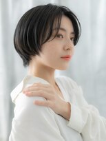 ドクターズ サロン ラブ(Dr's Salon LAB)&nbsp;センターパート黒髪前下がりショートボブb古河20代30代40代