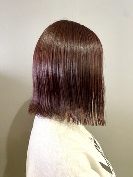 ココカラヘアー ニコ(cococara hair nico) ブリーチなし/ピンクブラウン/カシス/チェリーレッド/ボブ