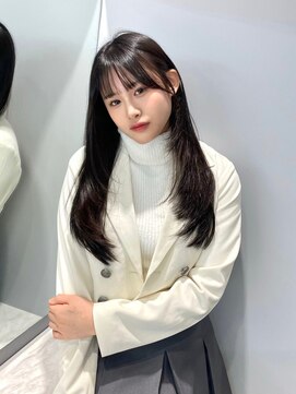 ノク 渋谷(nok) レイヤーカット_美髪ピンクブラウン切りっぱなしボブ