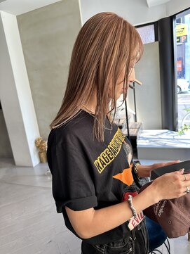 ヘアー アイス ルーチェ(HAIR ICI LUCE) たっぷりハイライト　多めハイライト　暖色ベージュ　西田