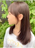 顔まわり/レイヤーカット/韓国/ロングヘア/ベージュ