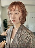 レイヤーボブ　フェイスレイヤー　切りっぱなしボブ