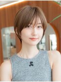 大人かわいい前髪イメチェンシースルーバングマッシュショート