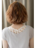 カバーヘア イヴ 戸頭店(COVER HAIR EVE)&nbsp;ハイトーンカラー抜け感小顔かきあげボブパーマY戸頭20代30代