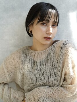 ラックスビーギャラリー なんば駅前店(LUXBE GALLERY) 前髪似合わせショートボブインナーカラー大人ショート