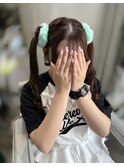 お団子ツインテール